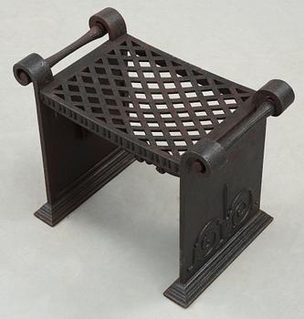 A Folke Bensow cast iron stool, model 'Taburett Nr 1', Näfveqvarn, Sweden circa 1925.