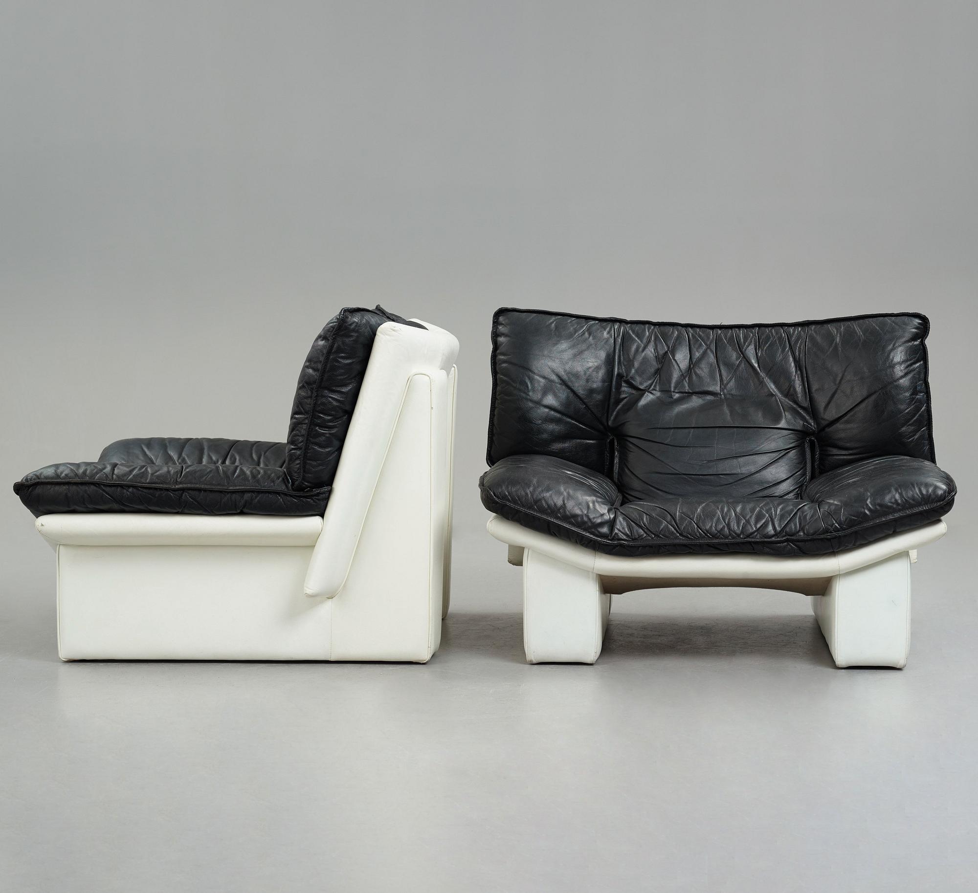 Nicoletti Salotti, a pair of "Ambassador", easy chairs, Italy 1970-80's.