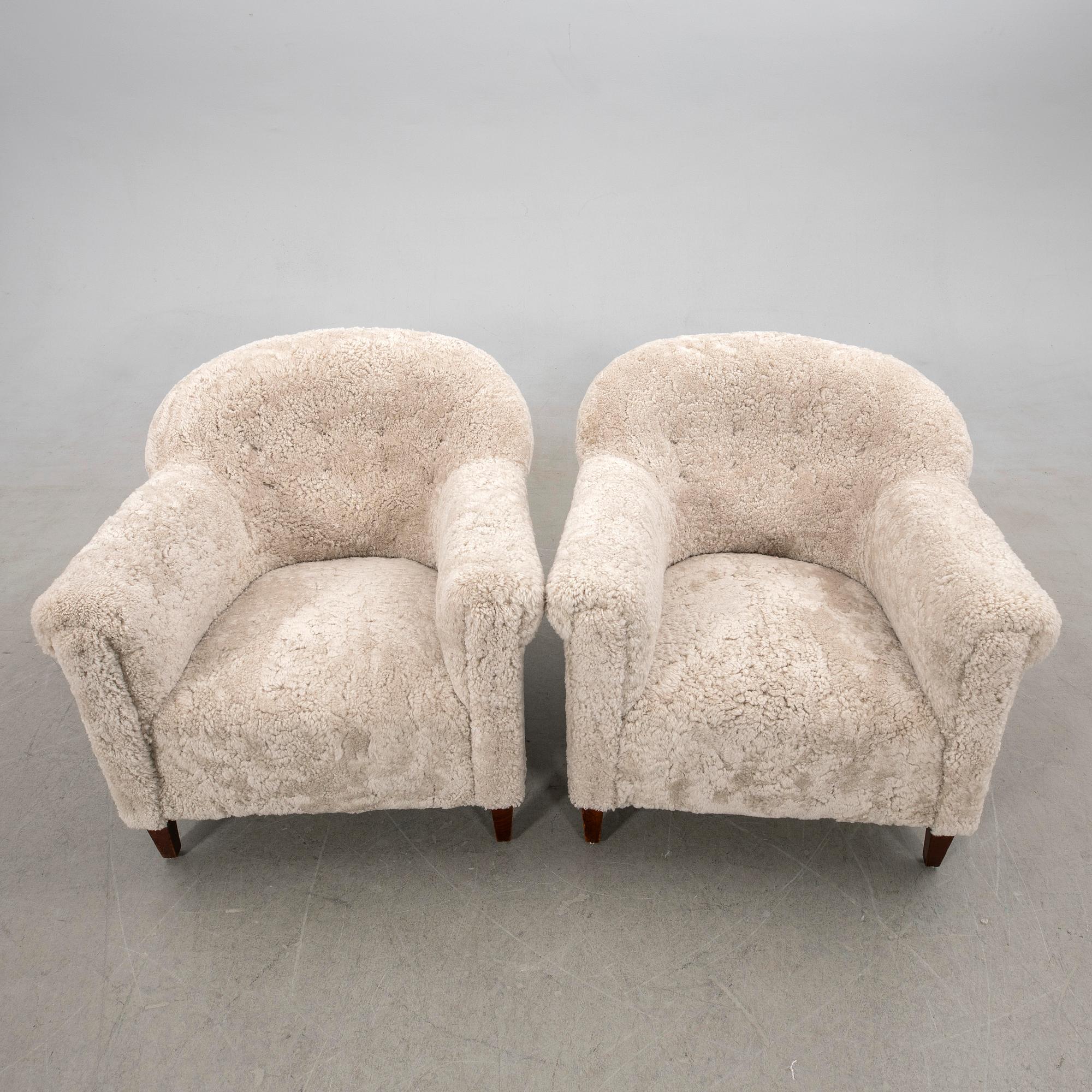 Armchairs, a pair, Swedish Modern, 1940s.
