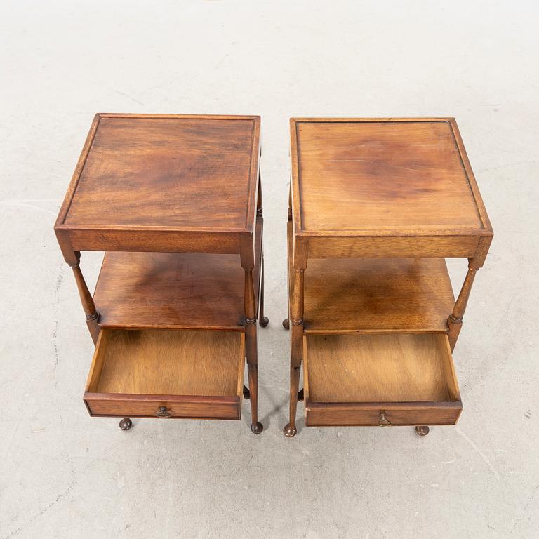 A pair of NK mahogany side tables later part of the 20th century.