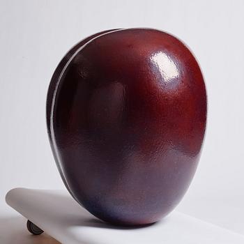 Hans Hedberg, a faience sculpture of a plum, Biot, France, early 1990s.