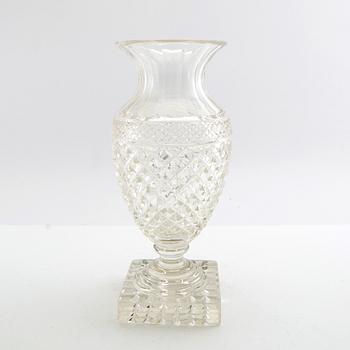 Vase, early 20th century cut glass.