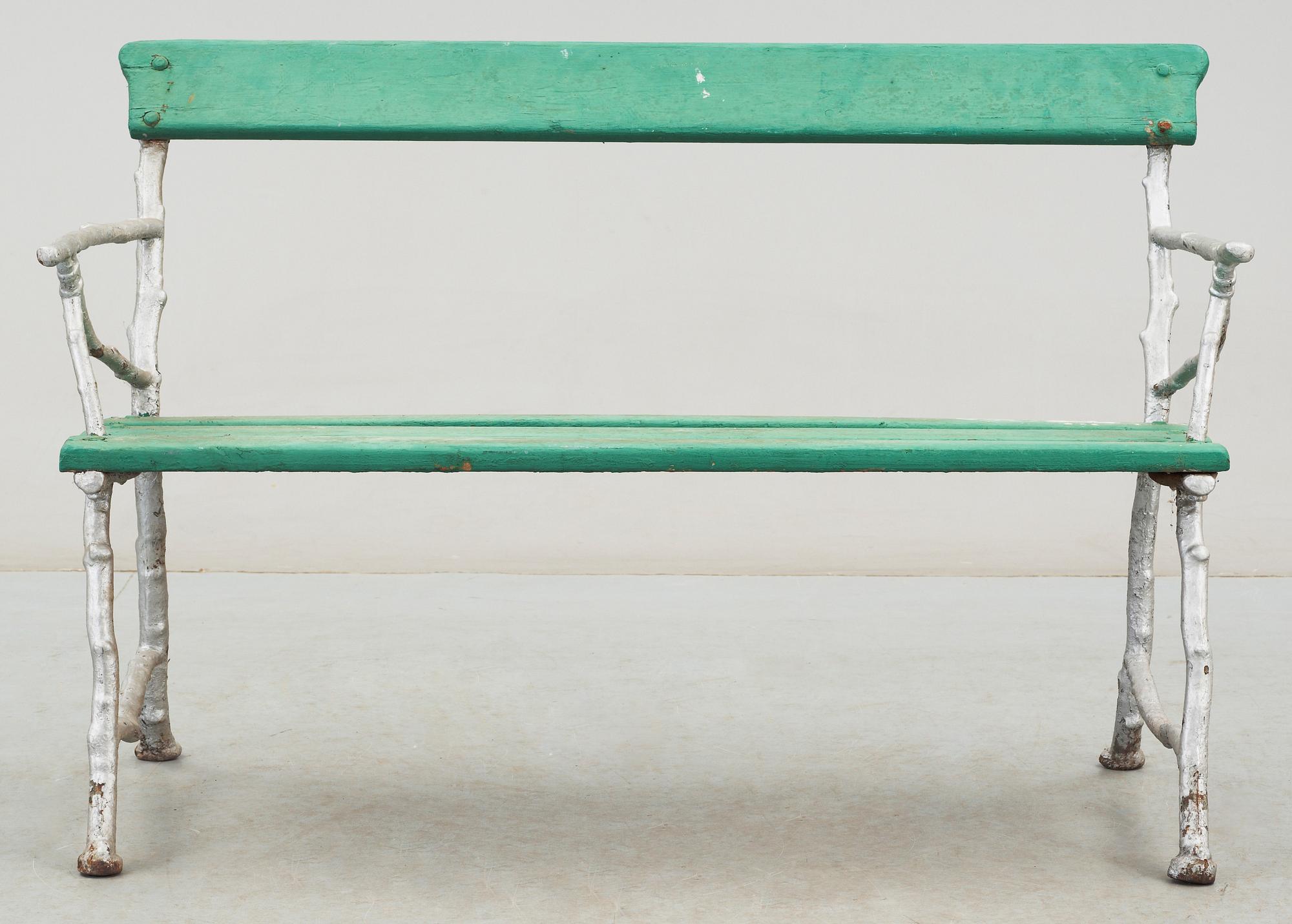 TRÄDGÅRDSBÄNK, gjutjärn och trä, 1900-tal.