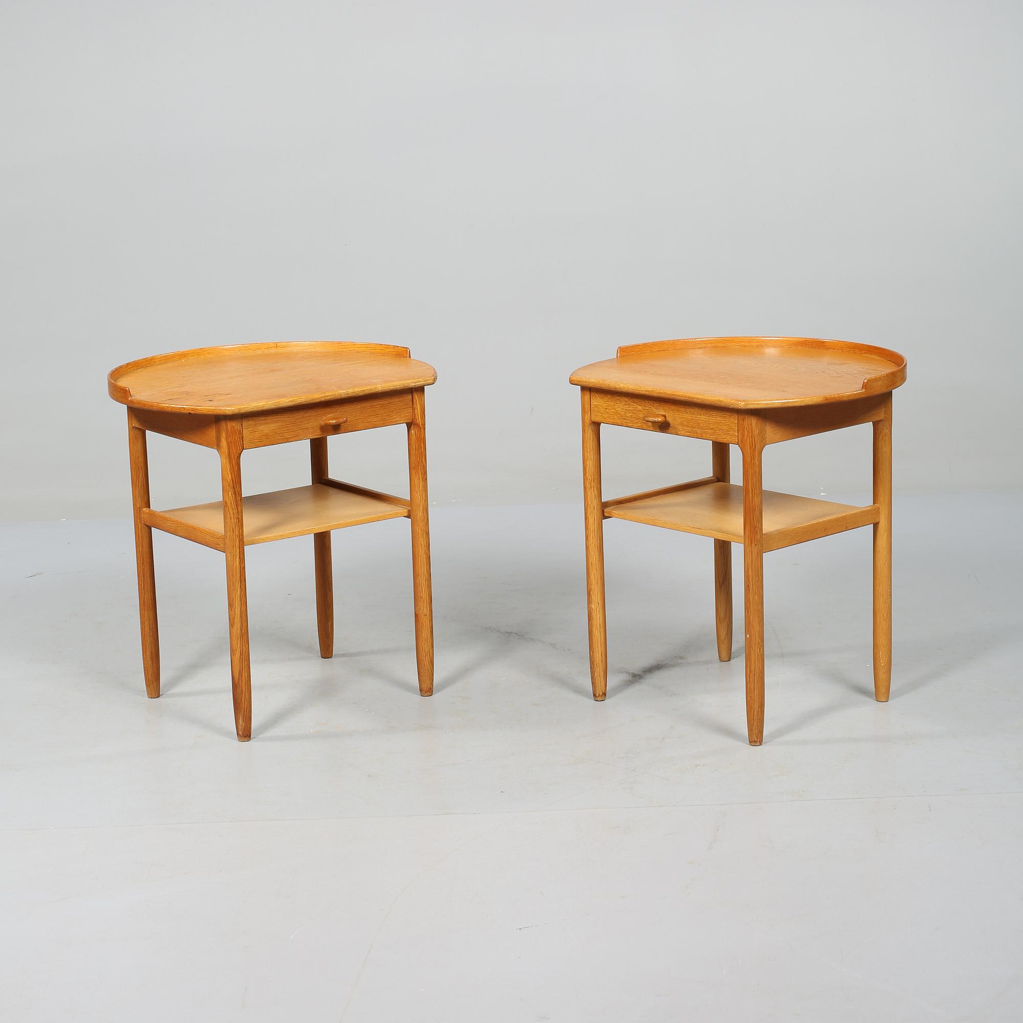 SÄNGBORD, ett par, Engström och Myrstrand, Bodafors, 1962.