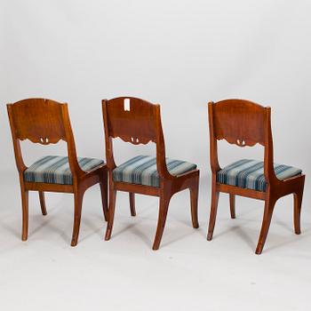 A set of five Baltic Biedermeier chairs.