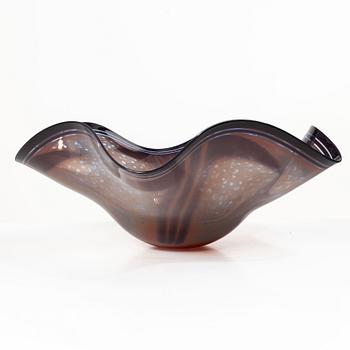 Gunnar Cyrén, skål, graal, glas, Orrefors 1992.