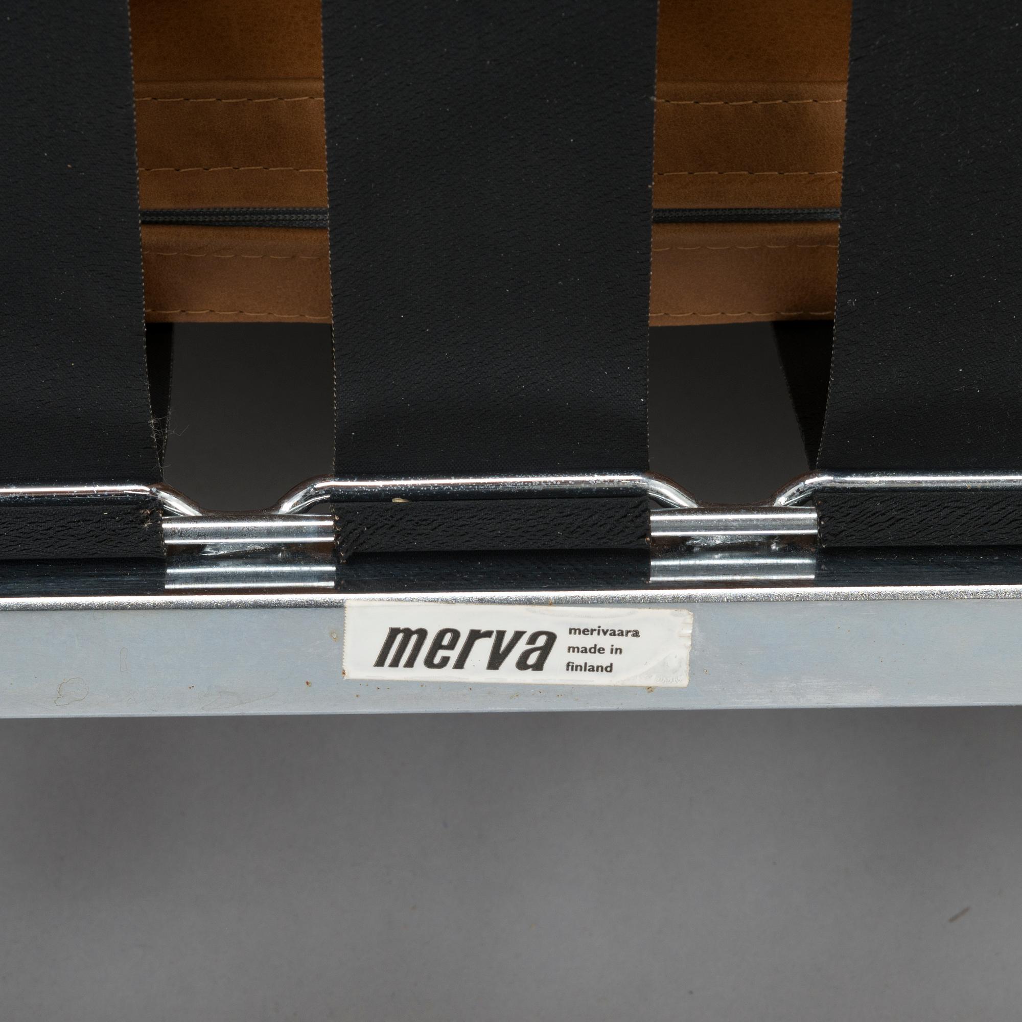 TOIVO KORHONEN and ESKO PAJAMIES, A pair of 1960s easy chairs, model TU-640, 'Seta Palatuoli', for Merva, Finland.