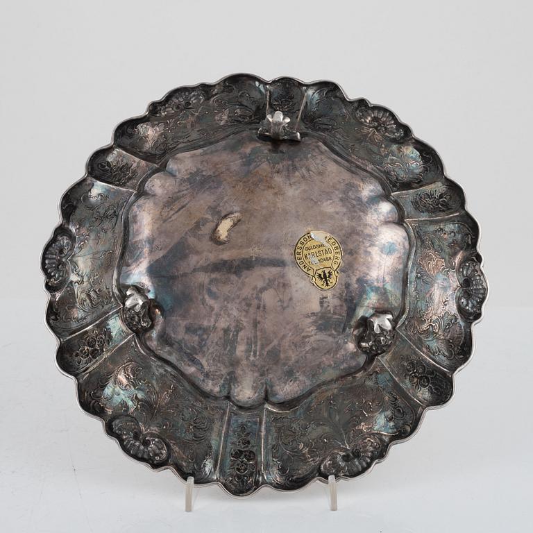 A silver bowl, Swedish import marks, 20th Century.