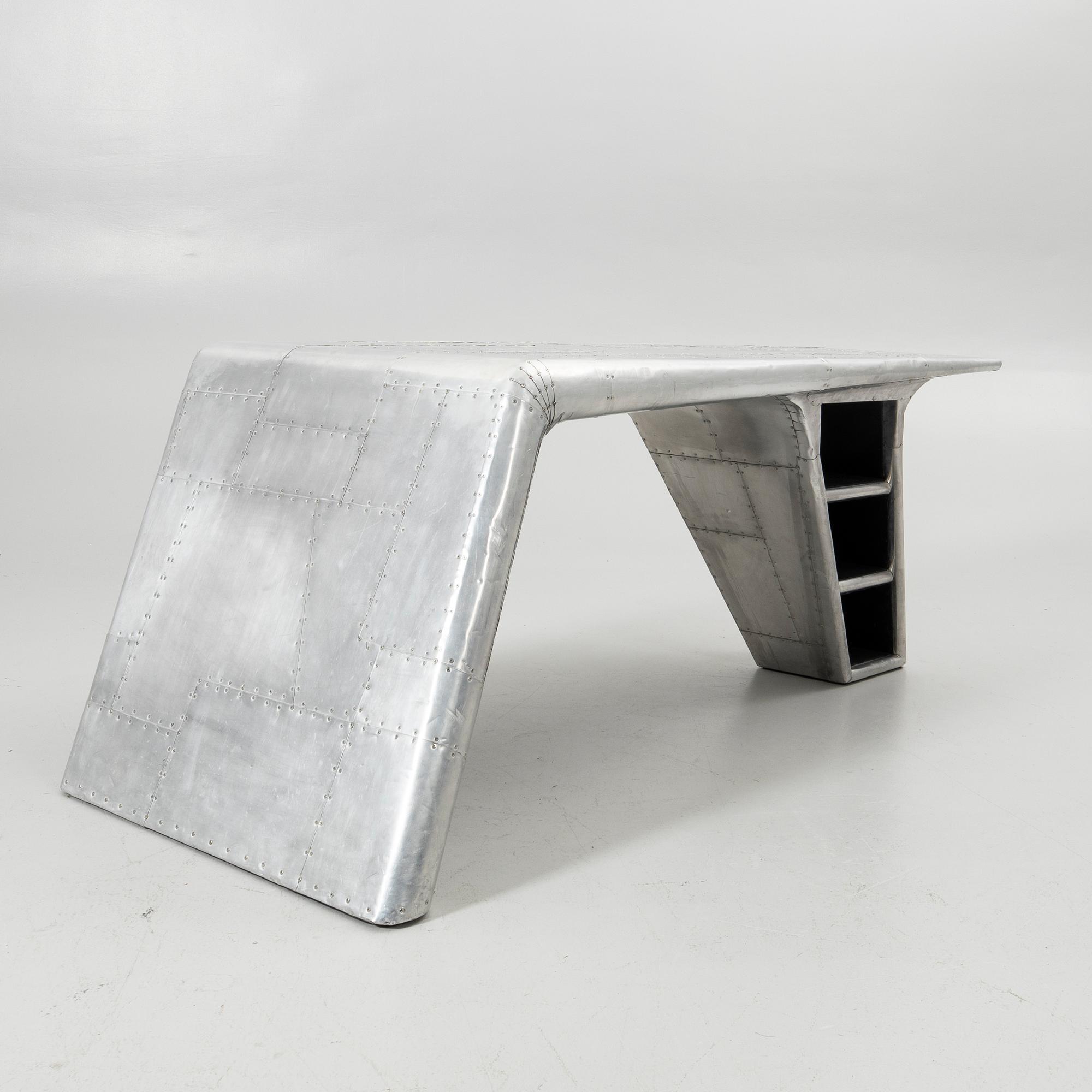 Timothy Oulton, desk “Aviator Blackhawk Valkyrie”, Artwood, 2000s.