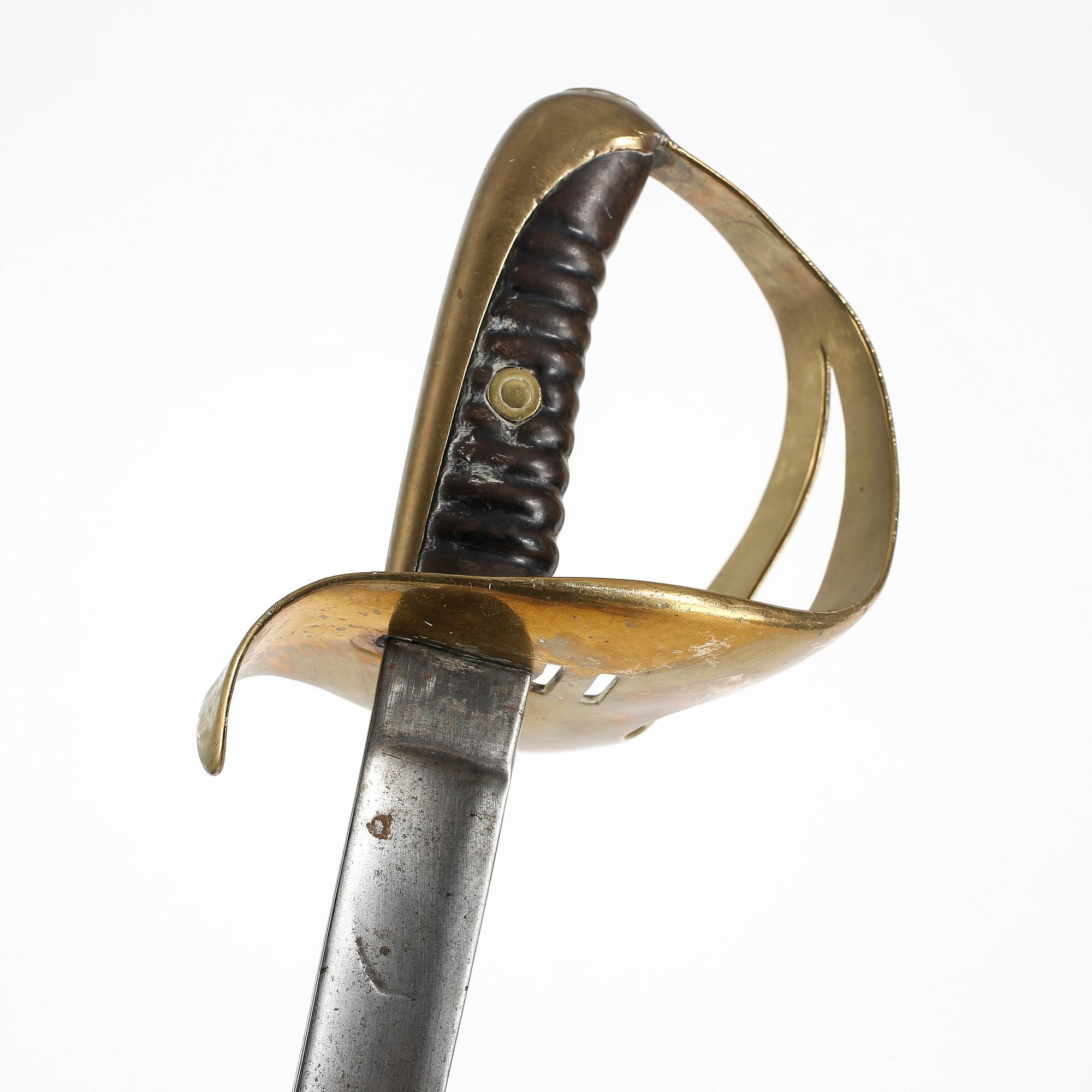 SABLAR, 3 stycken, Sverige, för kavallerimanskap, 1800-tal.