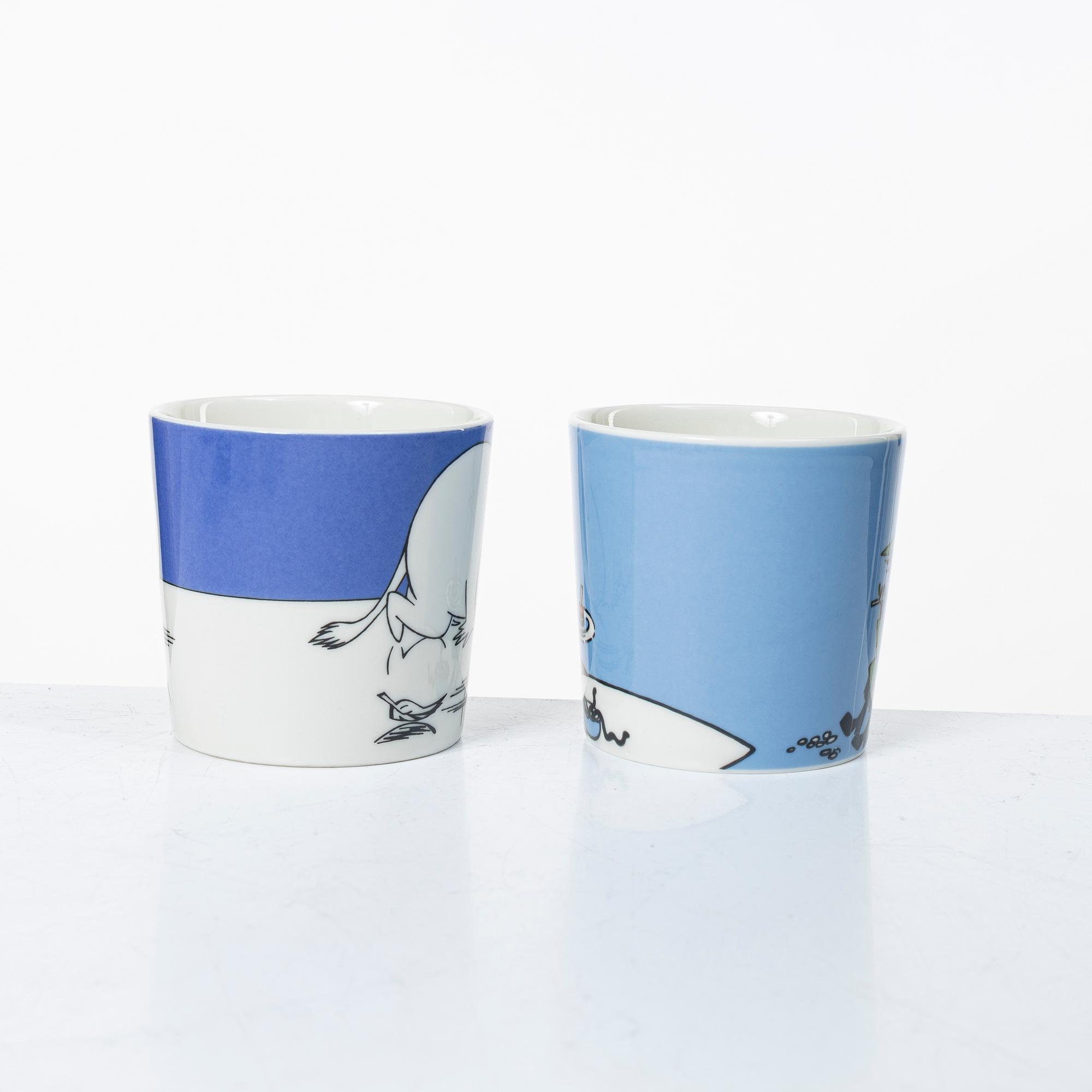 Arabia, 29 Moomin mugs, Finland.