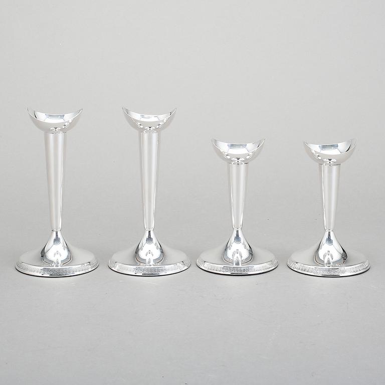 LJUSSTAKAR, 4 st, silver, GAB, Stockholm. 1961-1962.