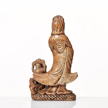 SKULPTUR, soapstone. Qingdynastin.