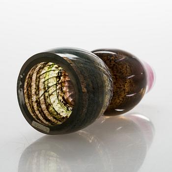 A glass sculpture by Tiina Nordström, signed Tiina Nordström Iittala 1992.