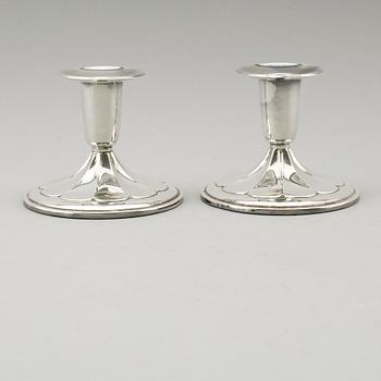 LJUSSTAKAR, 1 par, silver, 1968.