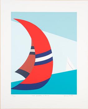 Franco Costa,  "Red spinnaker in Florida", "Newport's sunset", "Regatta", "Tailwind" (4).