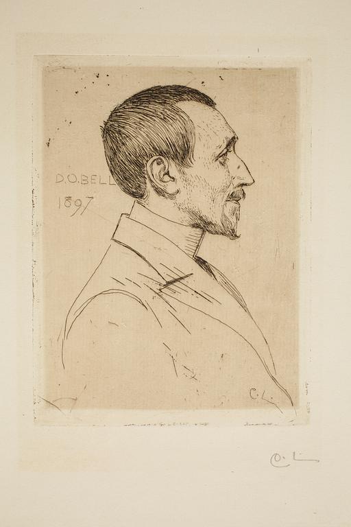 CARL LARSSON, etsning, monogramsignerad, daterad i plåten 1897.
