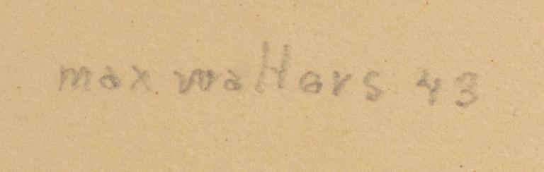 MAX WALTER SVANBERG,  a signed and dated drawing.