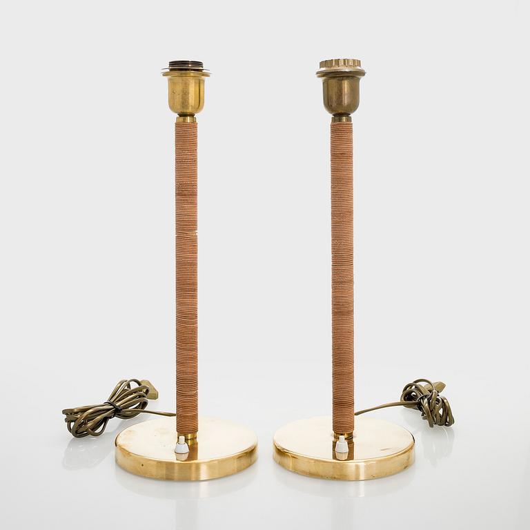 Gunilla Jung, Pair of table lamps, model 2017, Orno, 1930-1940s.