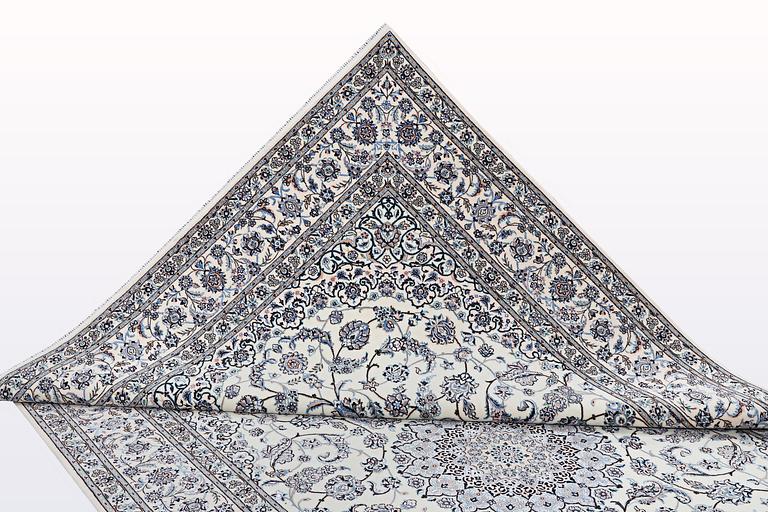A carpet, Nain, part silk , so called 6 LAA, ca 316 x 207 cm.