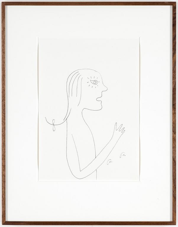 ROGER RISBERG, indian ink on paper, 2007, signed RR.