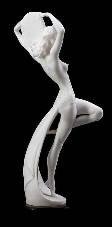 GIUSEPPE BESSI, skulptur, alabaster. Sign.