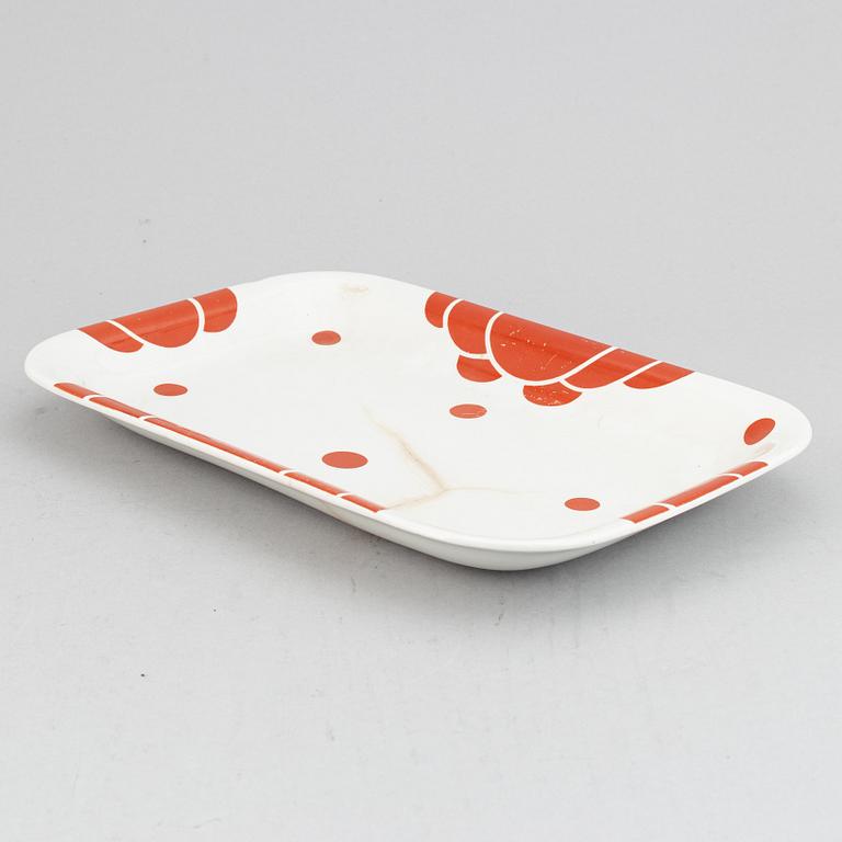 Koloman Moser, two ceramic dishes, Josef Böck, Vienna, Austria, early 20th Century.