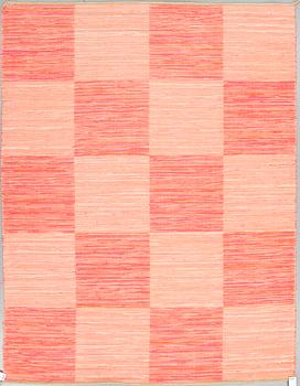 A CARPET. "Schackrutan", flat weave with rags, Firma Svenskt Tenn. Ca 252 x 194 cm.