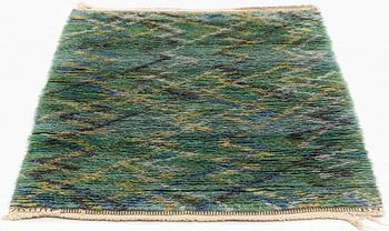 Barbro Nilsson, a carpet, "Sommarvägar, grön", knotted pile, ca 117 x 88 cm, signed AB MMF BN.