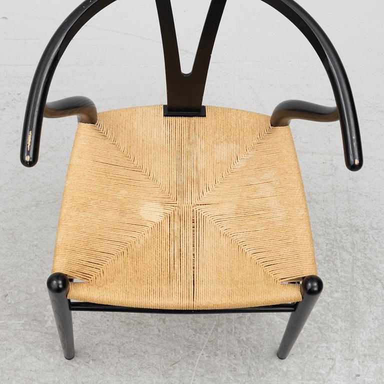 Hans J. Wegner, chairs, 6 pcs, CH24 "The Wishbone Chair", probably Carl Hansen & Son, Odense, Denmark, contemporary production.