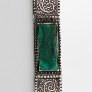 Josef Hoffmann, valokuvakehys, hopea, malli S 1614, Wiener Werkstätte, Wien, Itävalta ennen v. 1922.