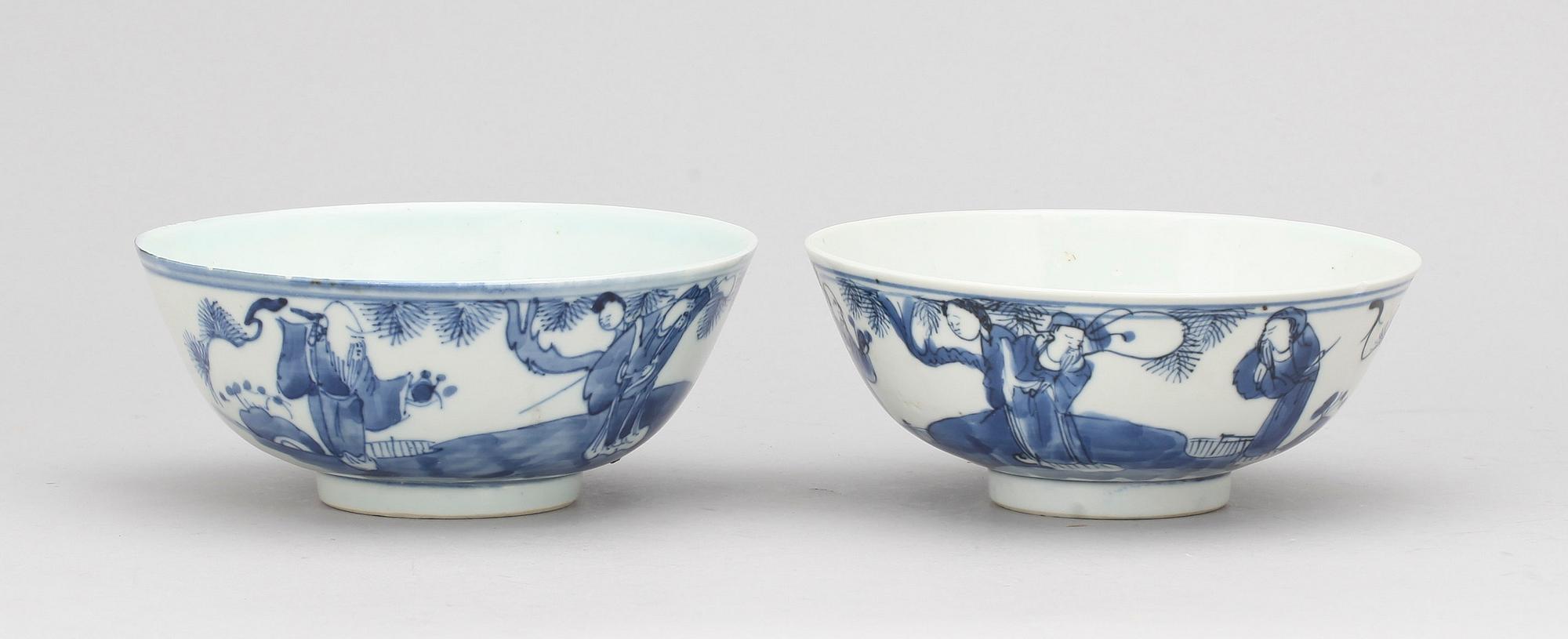 SKÅLAR, ett par, Kangxi stil, 1800/1900-tal.
