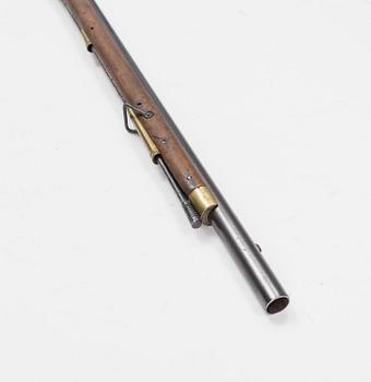 A 18th Century Swedish-British converted percussion gun.