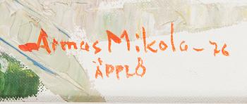 Armas Mikola, olja på duk, signerad och daterad -76.