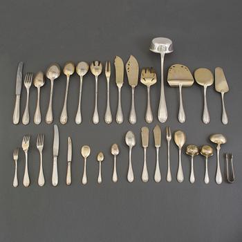 A German 20th century 169 pcs silver cutlery with casket.