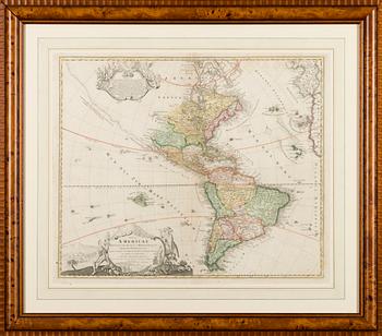 A MAP, Americae, I.B. Homan, ca 1750.