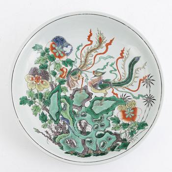 A Famille Verte porcelain dish, China, 20th century.