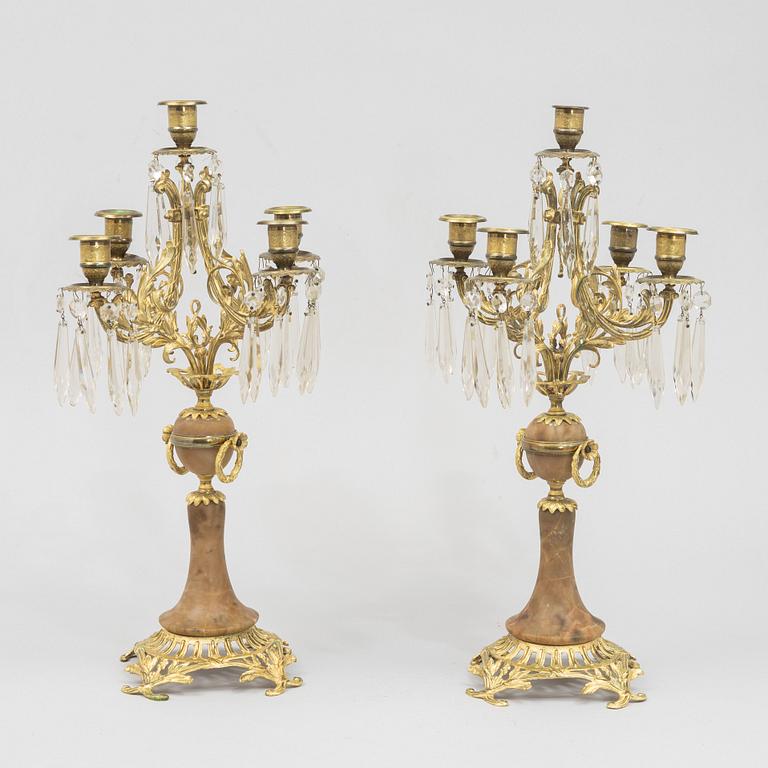 A pair of candelabra, circa 1900.