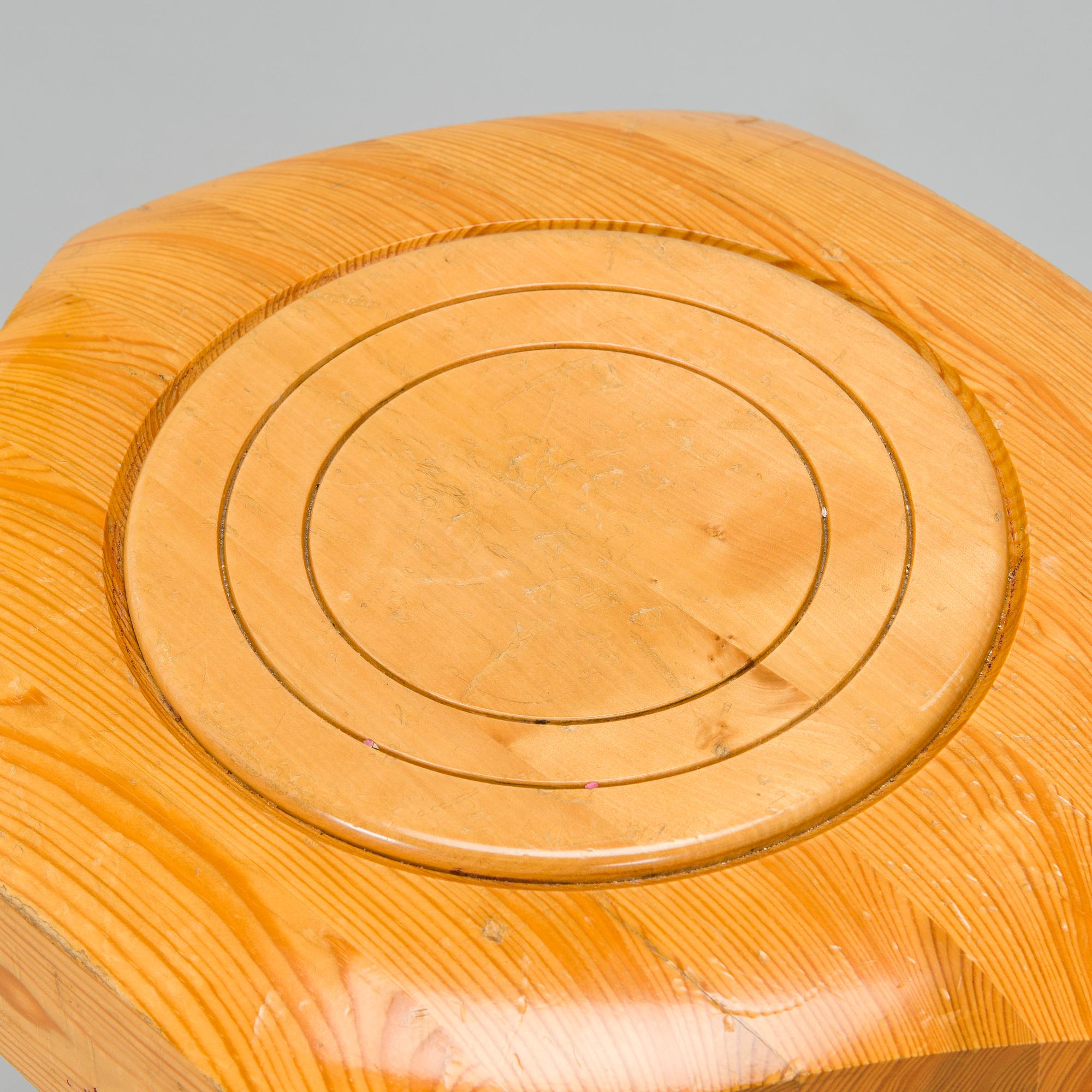 A set of two 1960/70s pine stools.