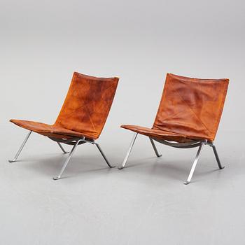 Poul Kjaerholm, a pair of 'PK 22' lounge chairs, E Kold Christensen, Denmark.