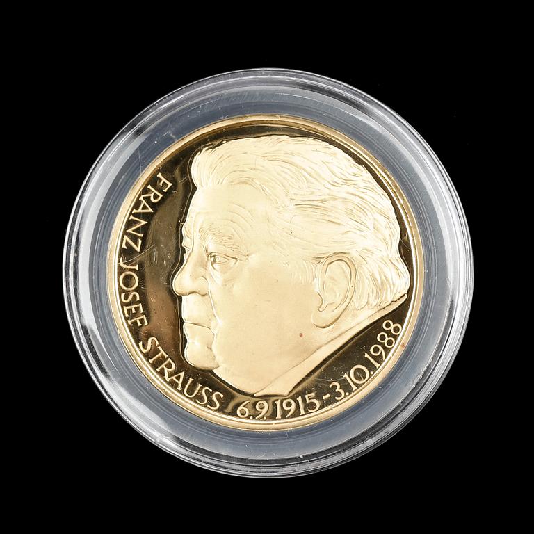 MINNESMYNT, 24k guld, 1988. Guldvikt 17,5 gr.