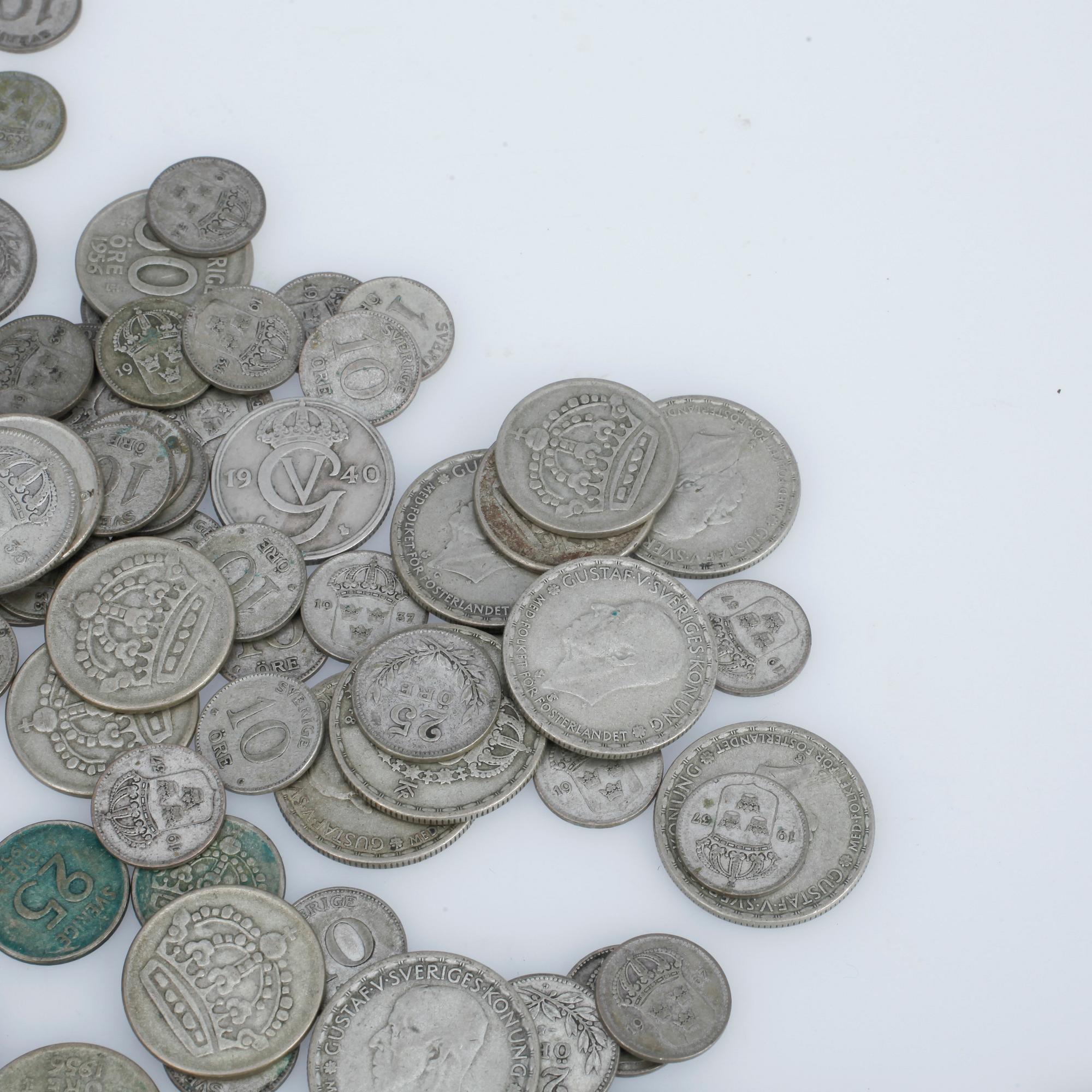 SILVERMYNT, Sverige, 1906 fram till 1961. Tot ca 657 gram.