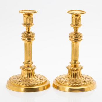 Candlesticks, a pair, Empire, France, 19th century.