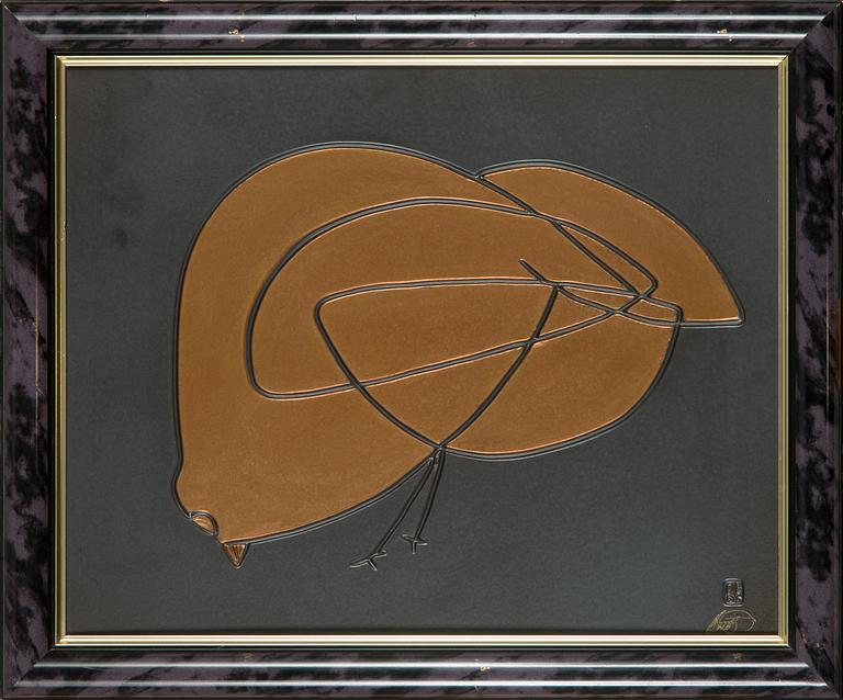 Howard Smith, a ceramic relief, signed.