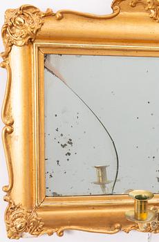 A pair of mirror wall sconces, second half of the 19th century.