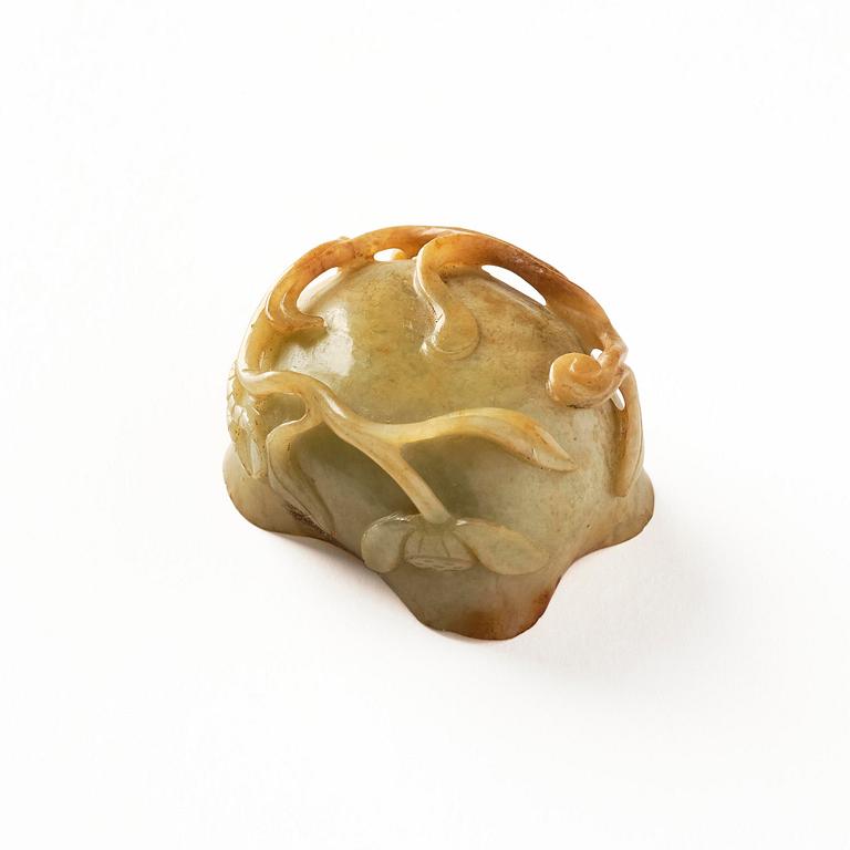 Penselbad och bältesspänne, nefrit.  Qingdynastin.