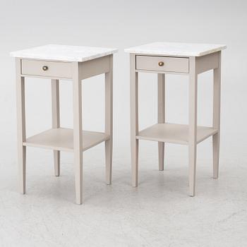 A pair of contemporary bedside tables.