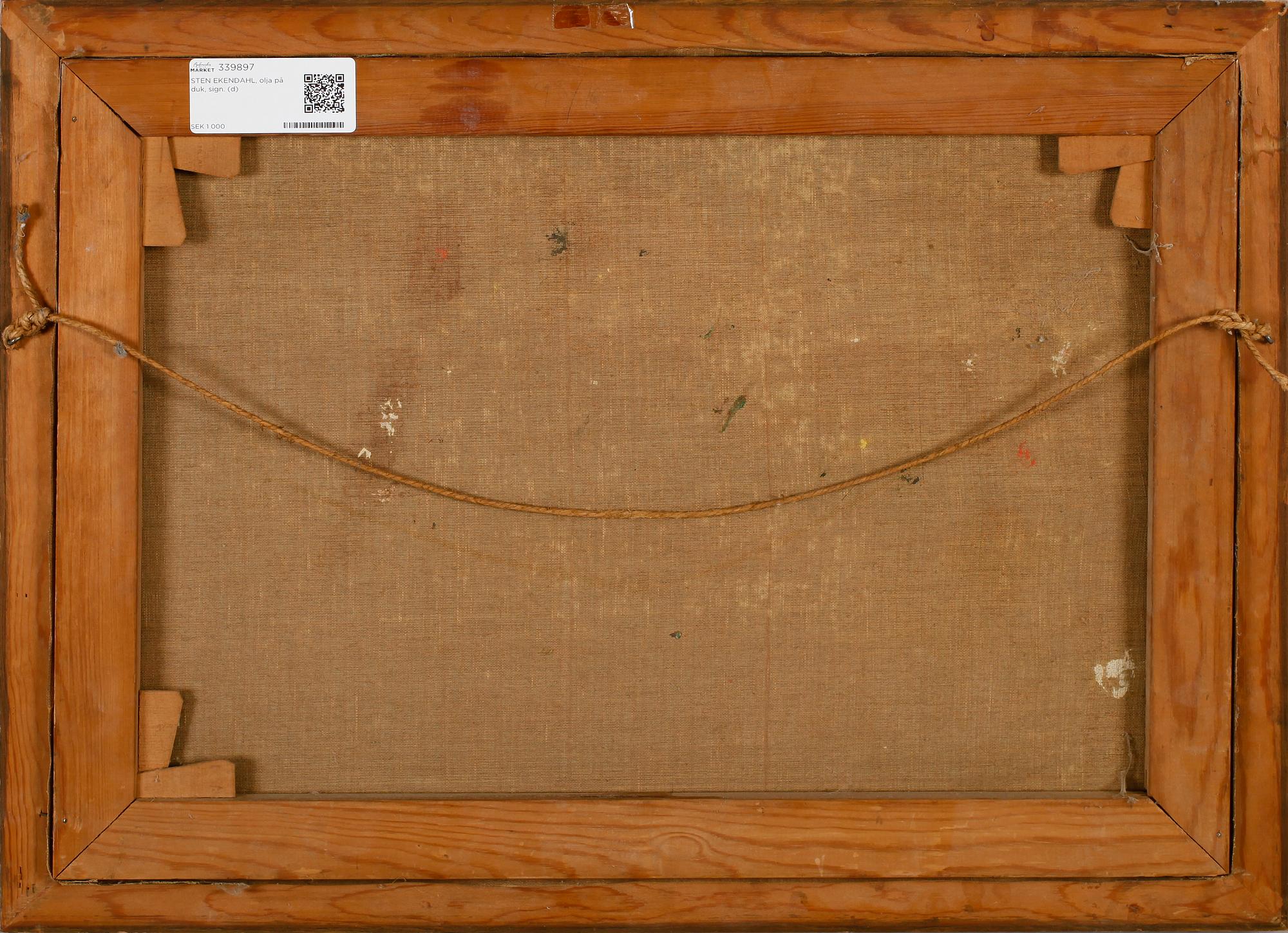 STEN EKENDAHL, olja på duk, sign.