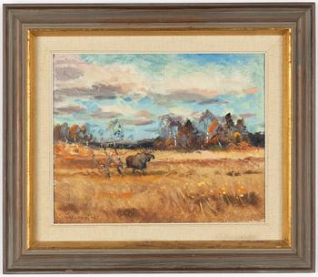 Lindorm Liljefors, Autumn Elk in the Marsh.