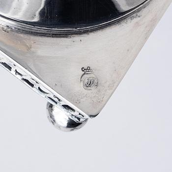 Johan Petter Grönvall, ljusstakar, ett par, silver, Stockholm 1815. Empire.